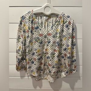 Floral Polka Dot Blouse - dRA for Anthropologie (Size S)